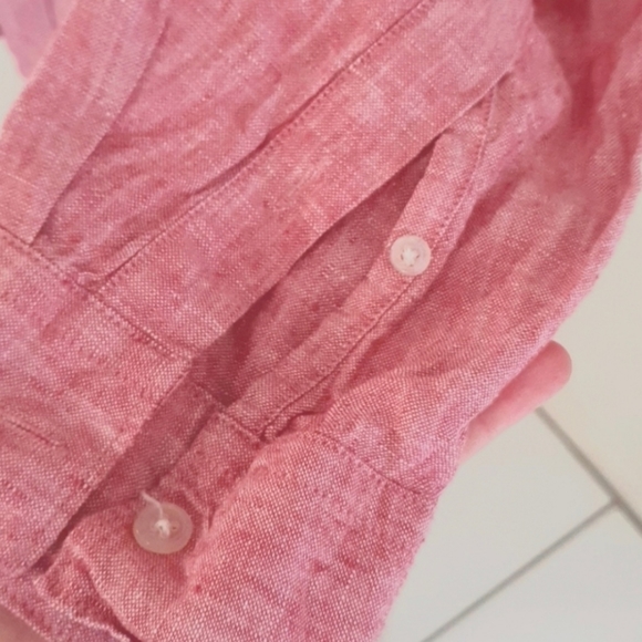 100% Linen French Connection Size 10 Long Sleeve Top - Picture 3 of 6